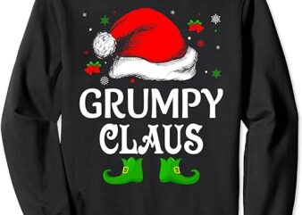 Santa Hat Grumpy Claus Elf Funny Ugly Christmas Sweater Sweatshirt