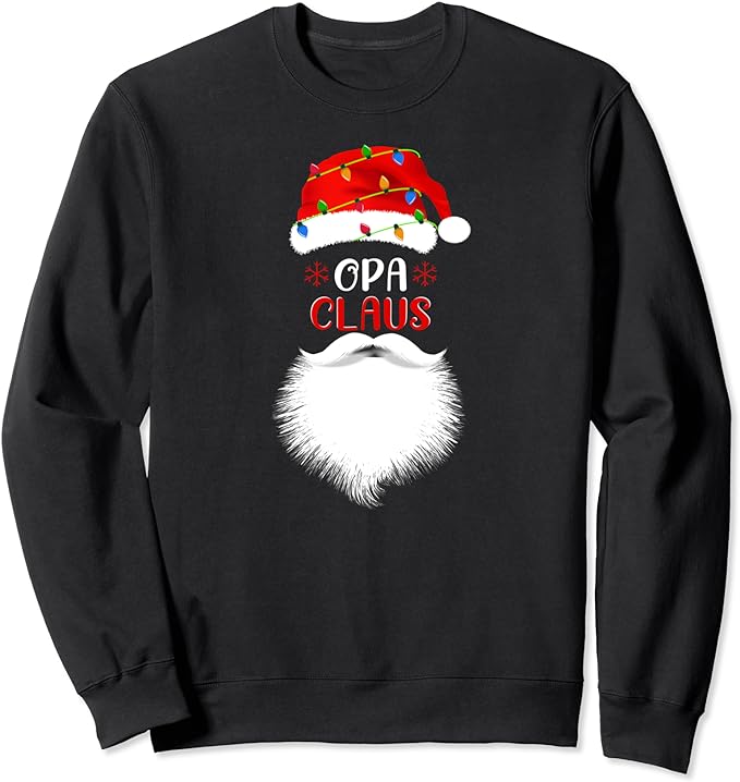 Santa Opa Claus Ugly Christmas Family Matching Pajama Sweatshirt