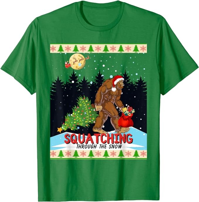 15 Bigfoot Christmas Shirt Designs Bundle For Commercial Use Part 6, Bigfoot Christmas T-shirt, Bigfoot Christmas png file, Bigfoot Christma