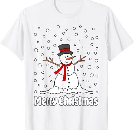 Snowman christmas shirt cute winter funny merry christmas t-shirt