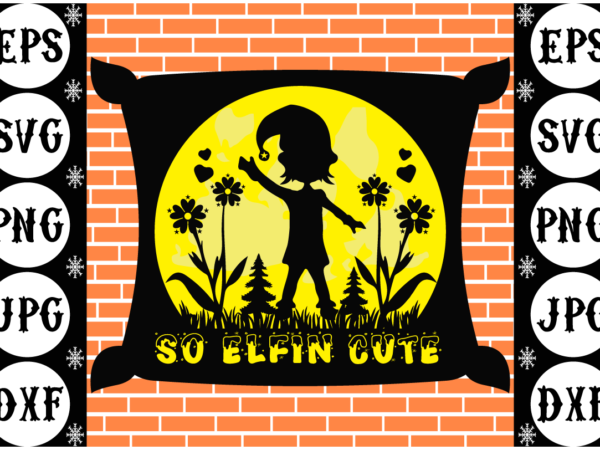 So elfin cute t shirt template vector