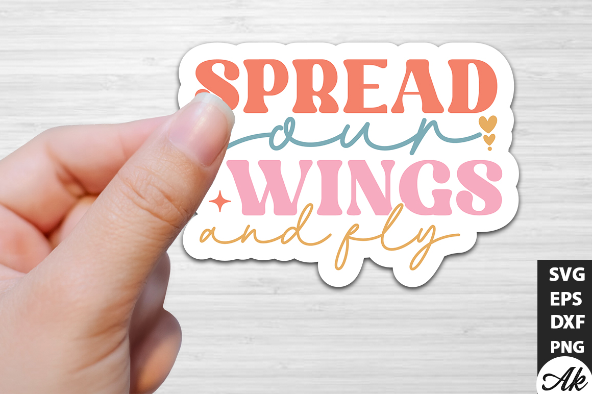 Spread your wings and fly Retro Stickers - Buy t-shirt designs
