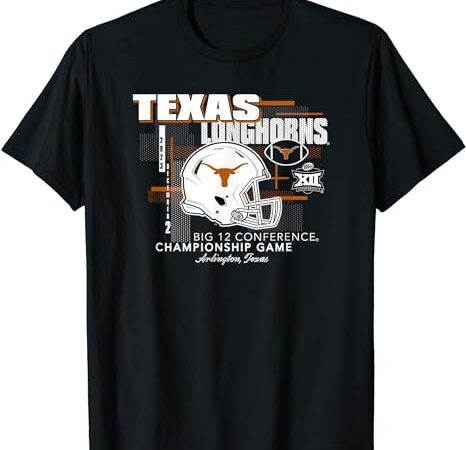 Texas longhorns big 12 championship 2023 football helmet t-shirt