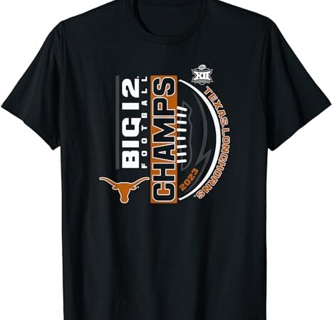 Texas longhorns big 12 champs 2023 football black t-shirt