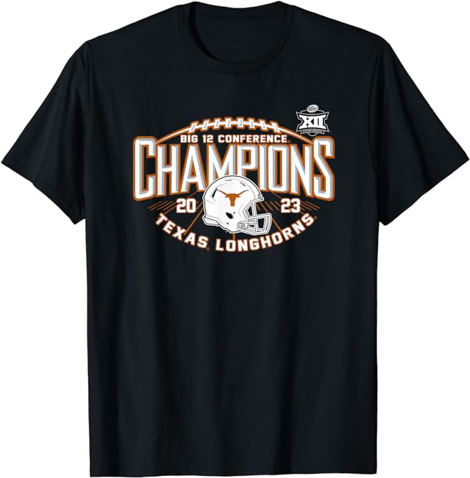 Texas Longhorns Big 12 Champs 2023 Football Helmet T-Shirt