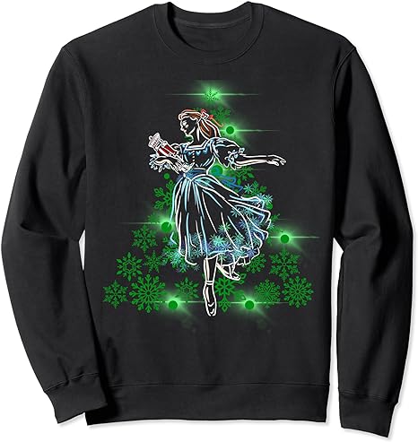 The Nutcracker Ballet and Clara Marie Christmas Tree Dance Sweatshirt