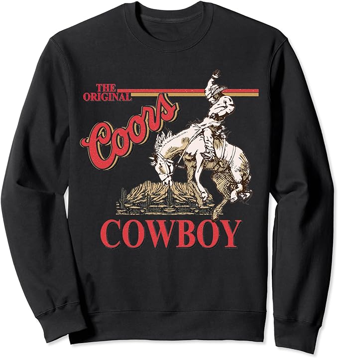 The Original Coors Cowboy Cowboy Riding Desert Western Sweatshirt