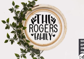 The rogers family Round Sign SVG t shirt designs for sale