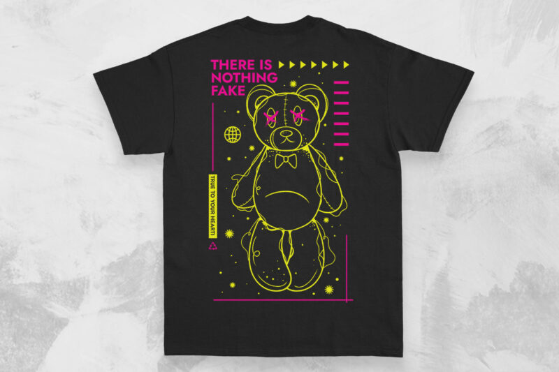 Teddy Bear Brutalism T-shirt Designs, Streetwear T shirt Designs