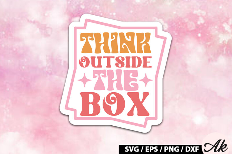 Think outside the box Retro Stickers