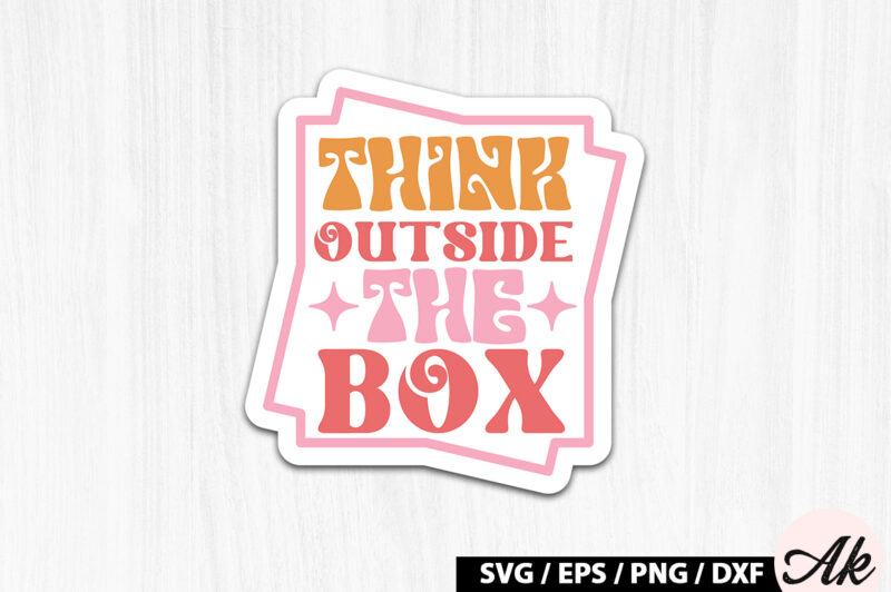 Think outside the box Retro Stickers