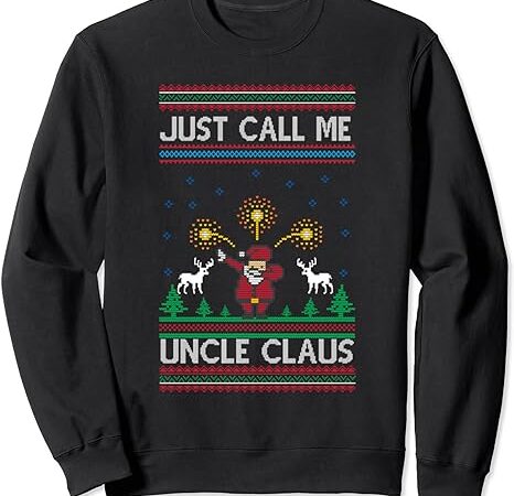 Uncle claus dabbing ugly christmas sweater holiday costume sweatshirt