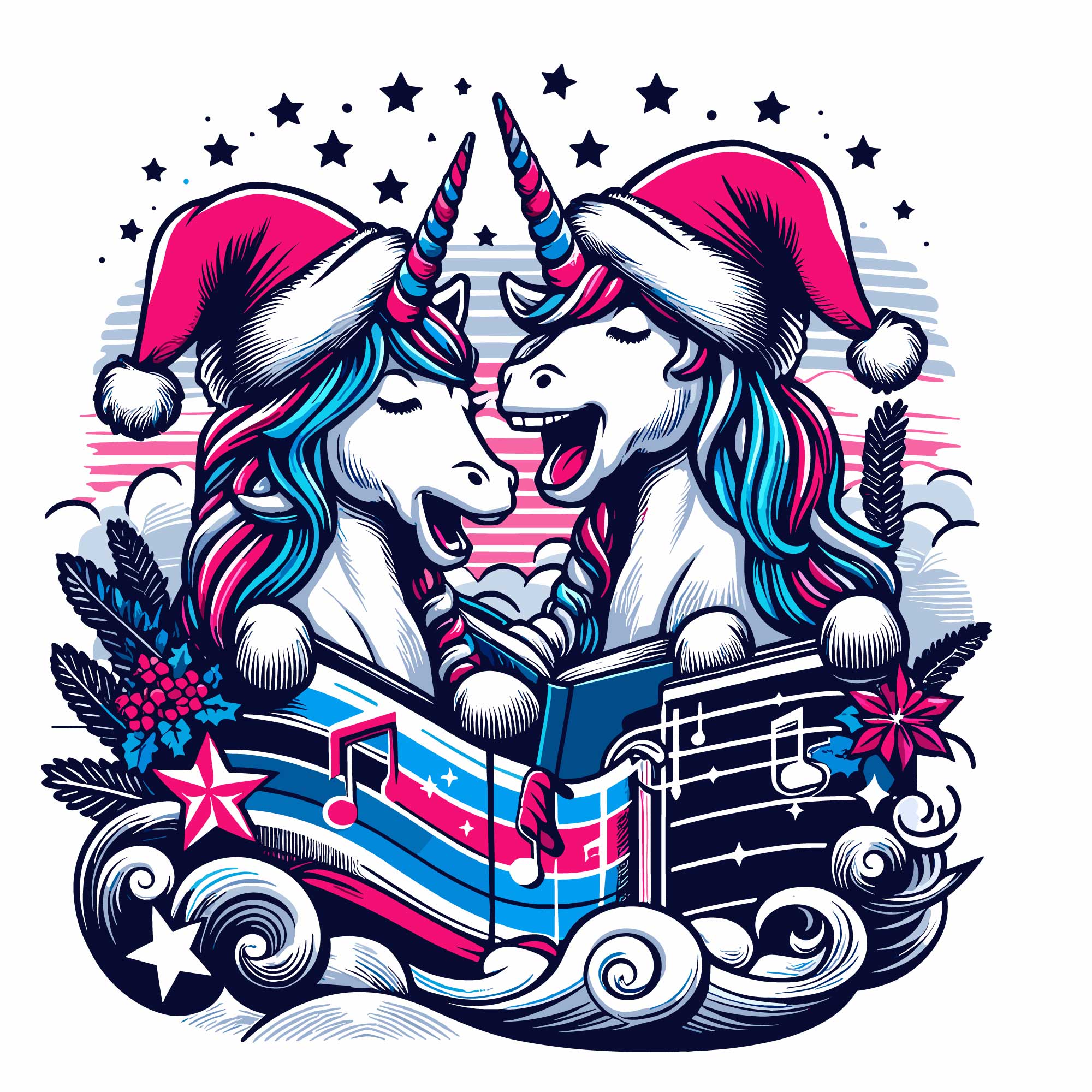 Unicorn Christmas On Holiday Buy tshirt designs