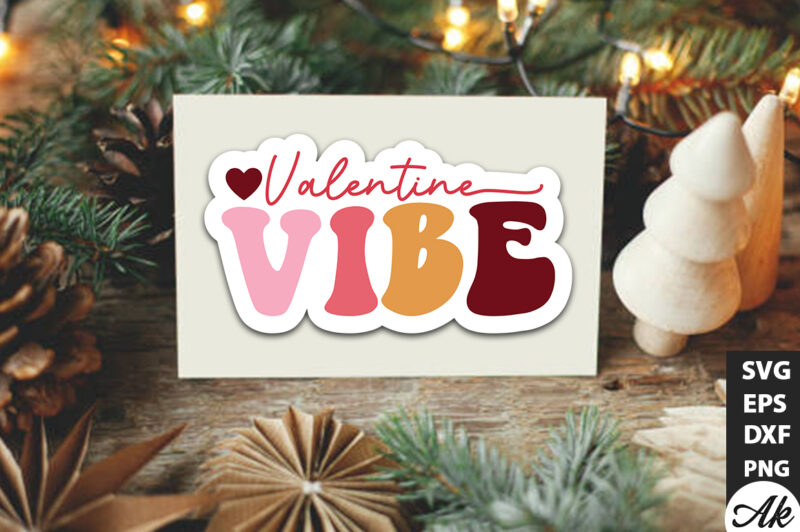 Retro Valentine Stickers SVG Bundle