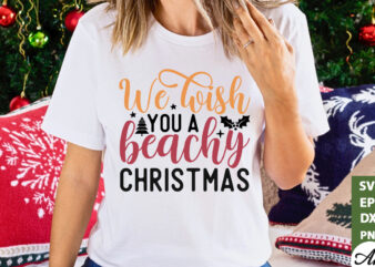 We wish you a beachy christmas SVG