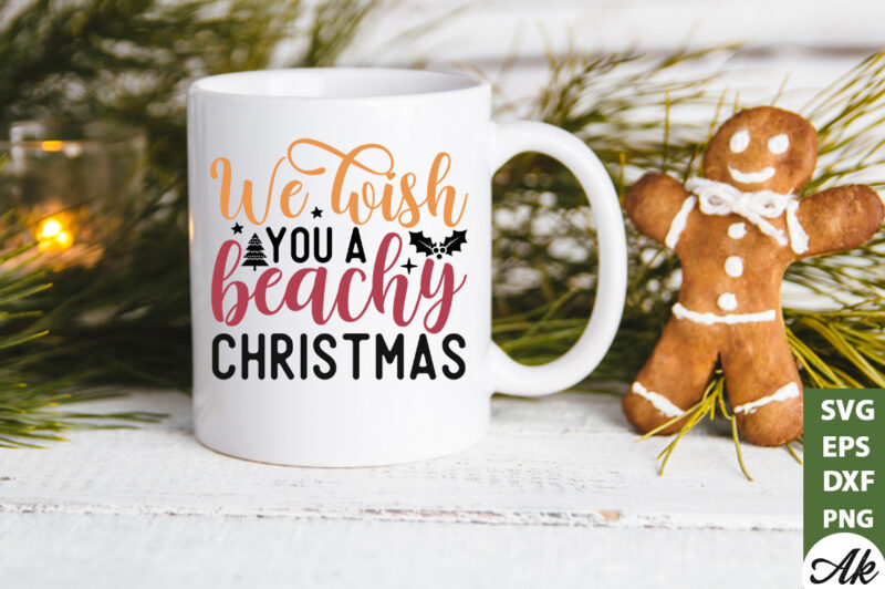 We wish you a beachy christmas SVG