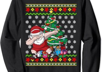 Wrestling Ugly Christmas Dabbing Santa Wrestler Wrestle Gift Sweatshirt