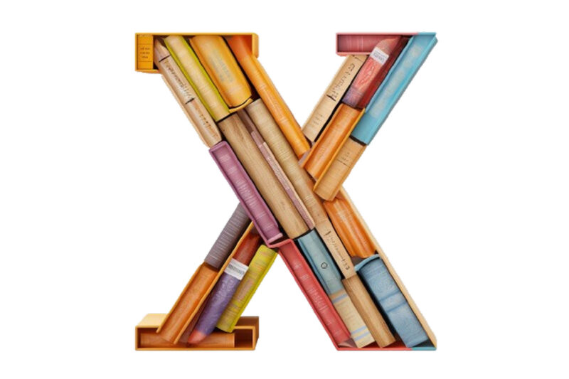 Letter a through z made of books clipart png