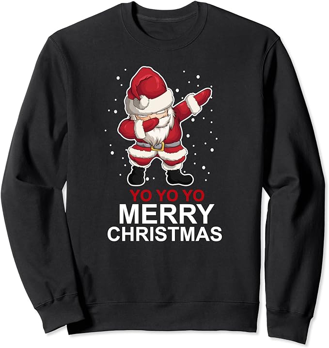 YoYoYo Merry Christmas 2023 Santa Dabbing Ugly Sweater Sweatshirt