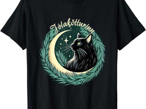 Yule cat jolakotturinn icelandic christmas cat love feline t-shirt