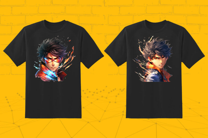 Anime Character 50 Illustration t-shirt design Bundle 4th Version