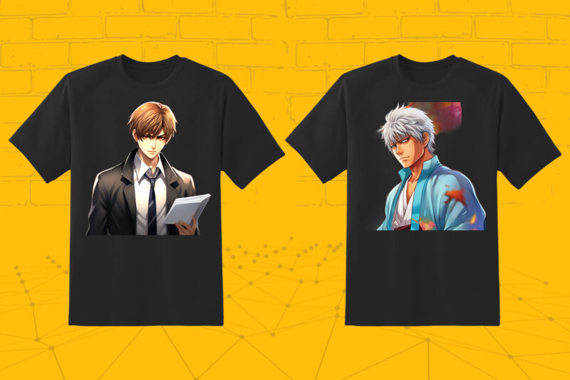 Anime Character 50 Illustration t-shirt design Bundle 4th Version