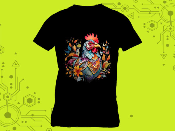 Pocket chick art in clipart form tailor-made for print on demand platforms t shirt illustration