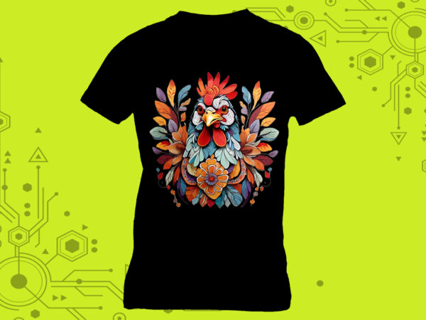 Pocket chick miniatures crafted exclusively for print on demand websites t shirt illustration