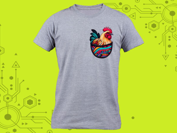 Chicken illustrations in clipart meticulously crafted for print on demand websites t shirt vector file