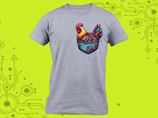 Charming chicken clipart treasures expertly crafted for print on demand websites t shirt vector file