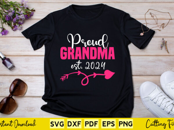 Proud grandma 2024 svg png files. t shirt illustration