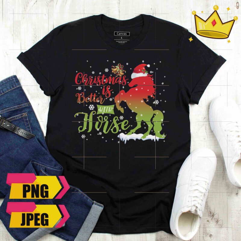 Bundle Christmas Design Horse Deer Sloth Santa Claus Gnomies 6 Design PNG Shirt