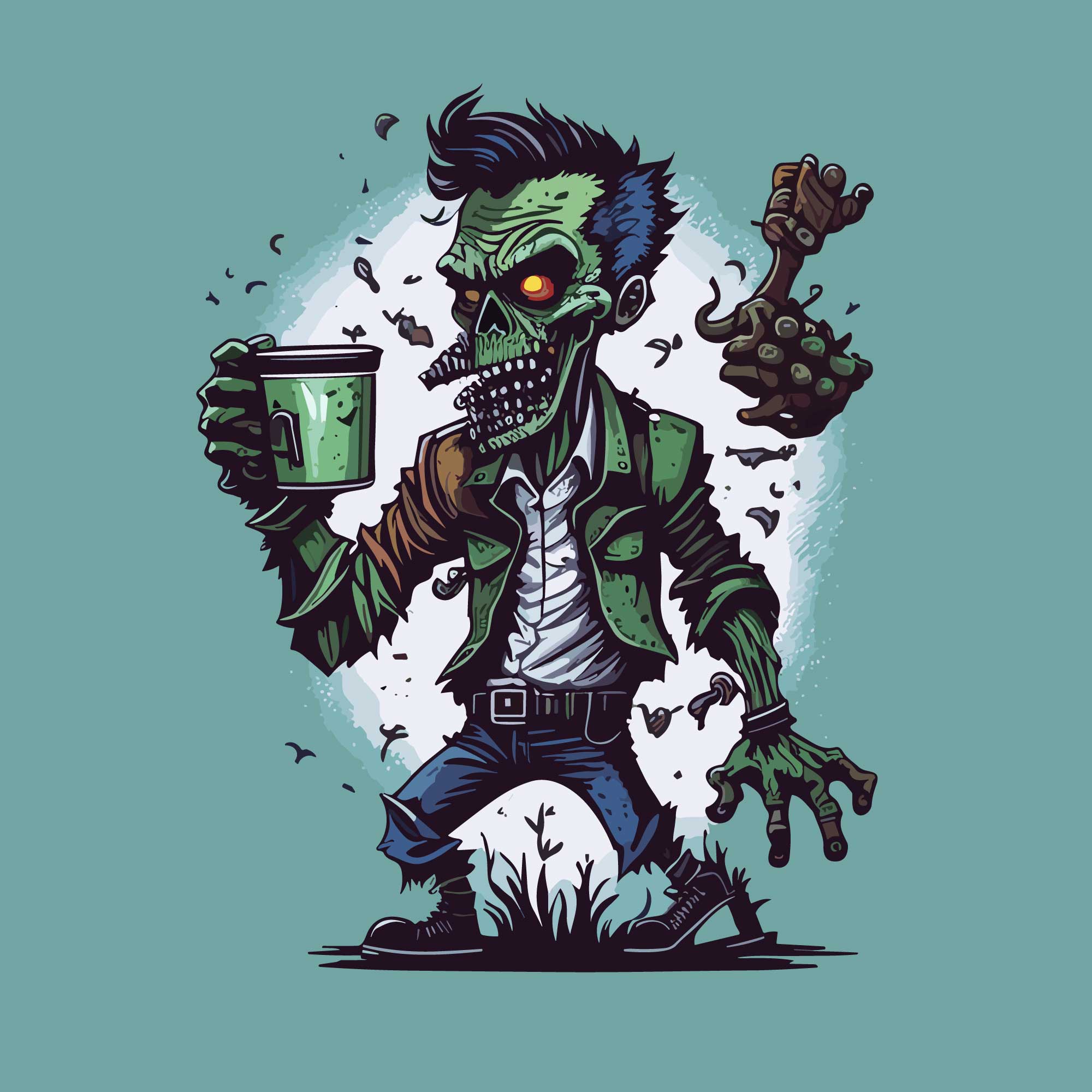 Coffe Zombie Addict - Buy t-shirt designs