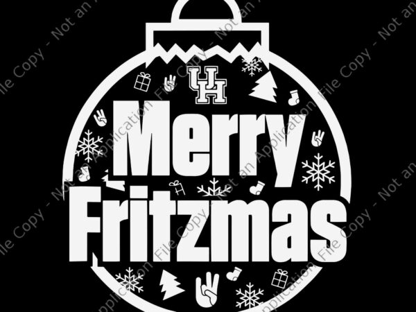 Houston cougars merry fritzmas svg, merry fritzmas svg, houston cougars xmas svg graphic t shirt