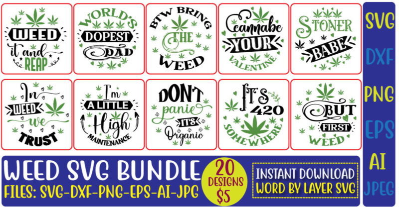 Weed Svg Design Bundle