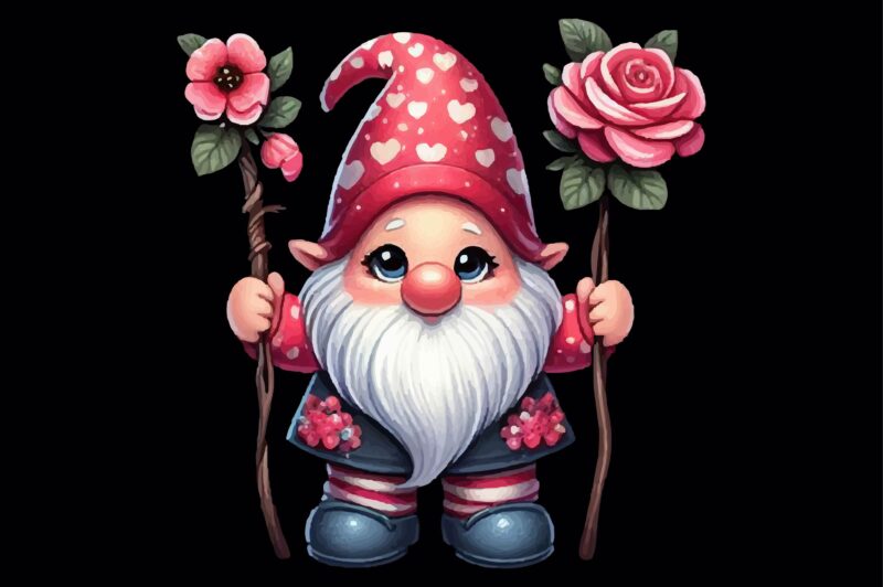 Valentines Gnomes PNG Sublimation