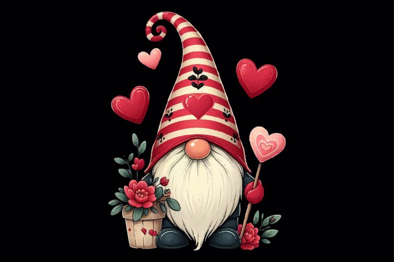 Valentines Gnomes PNG Sublimation