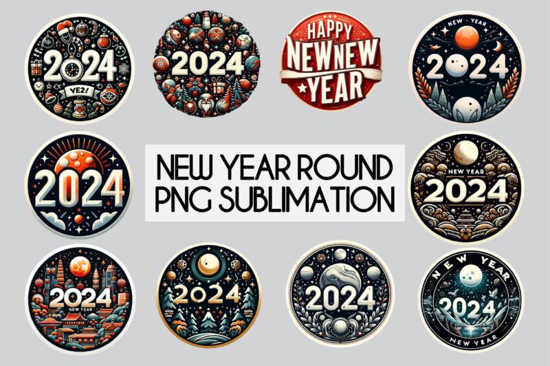 Happy New Year PNG Sublimation