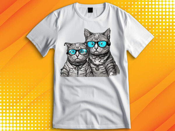 Cat t-shirt design