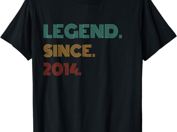 10 years old legend since 2014 10th birthday t-shirt