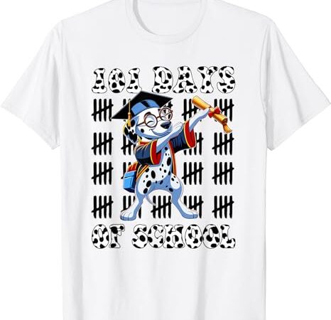 100 days of school dalmatian dog boys girls 100 days smarter t-shirt