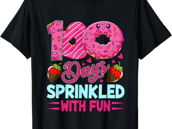 100 days sprinkled with fun girls kids 100th day of school t-shirt