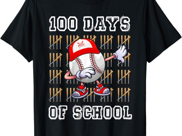 100 days of school apparel 100th day baseball teacher kids t-shirt