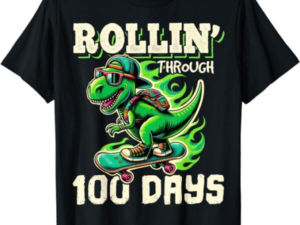 100 days of school boys teacher 100th day t rex outfit t-shirt