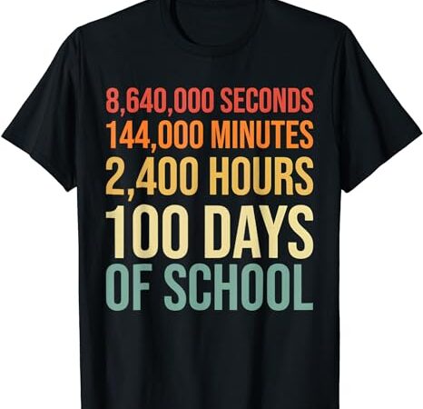 100 days of school teacher outfit 80s retro vintage student t-shirt