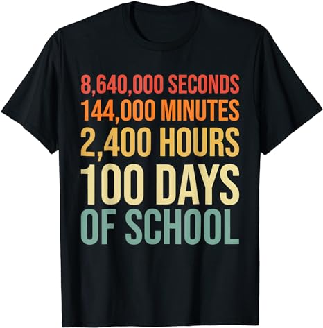 100 Days of School Teacher Outfit 80s Retro Vintage Student T-Shirt