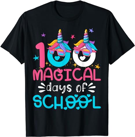 100th Day of Kindergarten Shirt For Girls 100 Magical Days T-Shirt