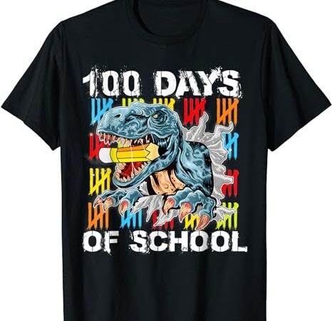 100th day of school dino kids happy 100 days dinosaur t-shirt