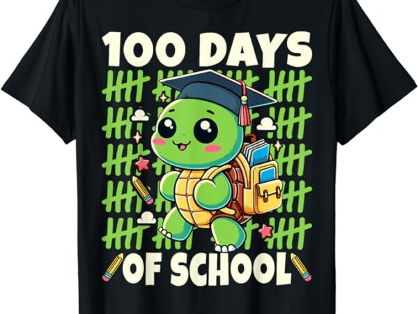 100th t shirt for kids 100 days of school turtle boys girls t-shirt