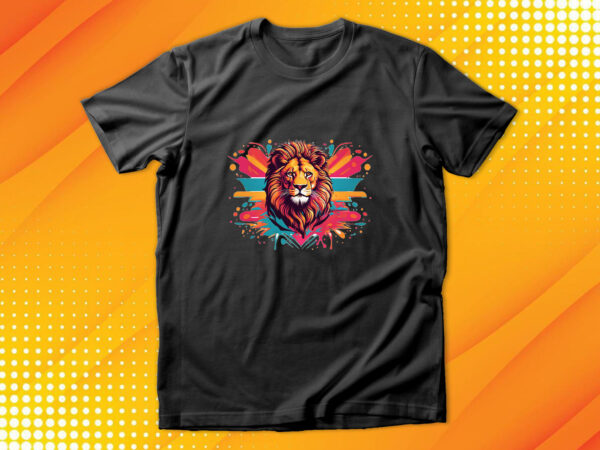 Lion t shirt vector graphic